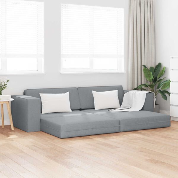 vidaXL Sof&aacute; cama 200cm Gris Claro tela