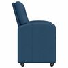 vidaXL Sillas de Comedor con Ruedas 2 pcs Azul 57 x 67 x 95 cm tela