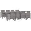 vidaXL Conjunto de Comedor de Jard&iacute;n 9 uds. Blanco Polipropileno