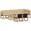 vidaXL Conjunto de sof&aacute;s de exterior 9 uds. y Beige