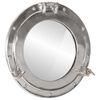 vidaXL Espejo de ojo de buey de pared aluminio y vidrio &Oslash;38 cm