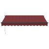 vidaXL Toldo retr&aacute;ctil manual color burdeos 350x250 cm