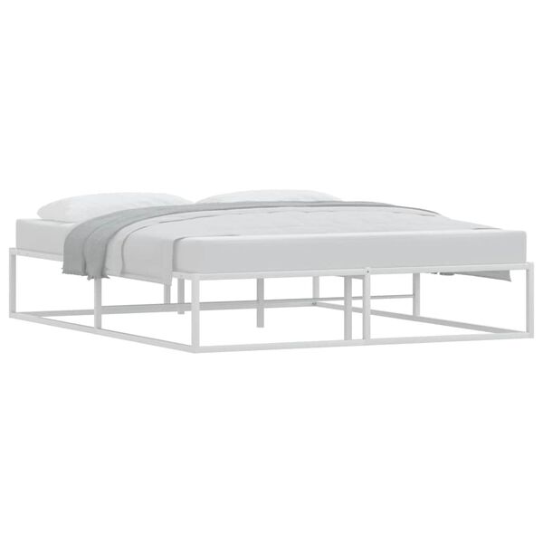 vidaXL Estructura cama sin colchón metal blanco 160x200cm