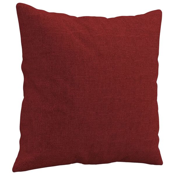 vidaXL Cojines decorativos 2 uds tela rojo tinto 40x40 cm