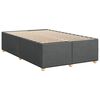 vidaXL Cama box spring con colch&oacute;n tela gris oscuro 120x200 cm
