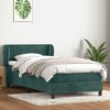 vidaXL Cama box spring con colch&oacute;n terciopelo verde oscuro 90x220 cm