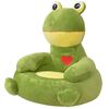 vidaXL Silla de peluche para ni&ntilde;os rana verde
