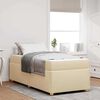 vidaXL Estructura de cama con colch&oacute;n Crema 90 x 190 cm tela