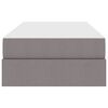 vidaXL Cama con almacenamiento y colch&oacute;n Taup&eacute; 100 x 200 cm Poli&eacute;ster