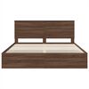 vidaXL Estructura de cama Roble Marr&oacute;n 200 x 200 cm Madera Ingenieril