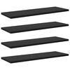 vidaXL Tablero de Estanter&iacute;a 4 pcs Negro 60 x 20 x 1,5 cm