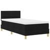 vidaXL Cama Box Spring LED con colch&oacute;n con LED Negro 80 x 200 cm tela