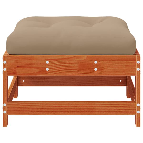 vidaXL Reposapi&eacute;s de Jard&iacute;n Pino macizo Marr&oacute;n Cera