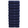vidaXL Toallas de invitados SOLUND 10 uds azul marino 30x50 cm 600 gsm