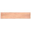 vidaXL Tablero mesa madera tratada borde natural marr&oacute;n 200x40x(2-4)cm