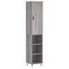 vidaXL Aparador alto madera contrachapada gris Sonoma 34,5x34x180 cm