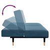 vidaXL Sof&aacute; cama de 2 plazas con taburete terciopelo gris claro