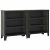 vidaXL Armarios de almacenaje 2 uds metal y MDF gris