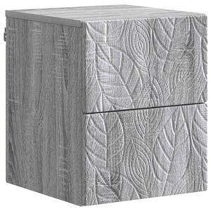 vidaXL Mesita de Noche de Pared Sonoma gris 34,5 x 33 x 40 cm