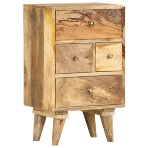 vidaXL Mesita de noche de madera maciza de mango 36x30x60 cm