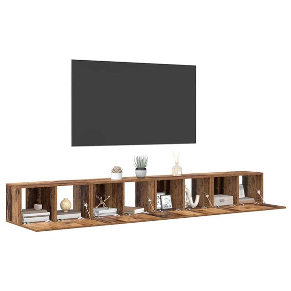 vidaXL Conjunto de mueble de TV 4 pcs Madera Vieja 60 x 30 x 30 cm