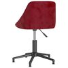 vidaXL Silla de comedor giratoria de terciopelo vino tinto