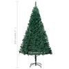 vidaXL &Aacute;rbol de Navidad preiluminado con luces y bolas verde 210 cm