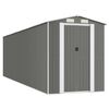 vidaXL Cobertizo de jard&iacute;n acero galvanizado gris claro 192x689x223 cm