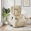 vidaXL Sillón de masaje eléctrico reclinable elevable tela crema