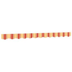 vidaXL Tela de cenefa de toldo de repuesto rayas amarillo naranja 300 cm