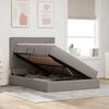 vidaXL Cama con almacenamiento y colch&oacute;n Taup&eacute; 140 x 190 cm Poli&eacute;ster