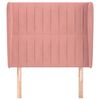 vidaXL Cabecero con orejas de terciopelo rosa 83x23x118/128 cm