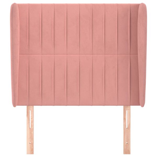 vidaXL Cabecero con orejas de terciopelo rosa 83x23x118/128 cm