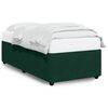 vidaXL Estructura de cama sin colch&oacute;n terciopelo verde oscuro 80x200cm