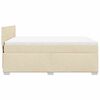 vidaXL Cama box spring con colch&oacute;n tela color crema 140x190 cm