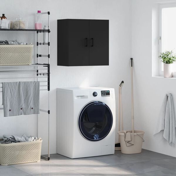 vidaXL Armario de pared madera de ingenier&iacute;a negro 60x31x60 cm