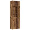 vidaXL Cabinete de almacenamiento con estanter&iacute;as Madera envejecida
