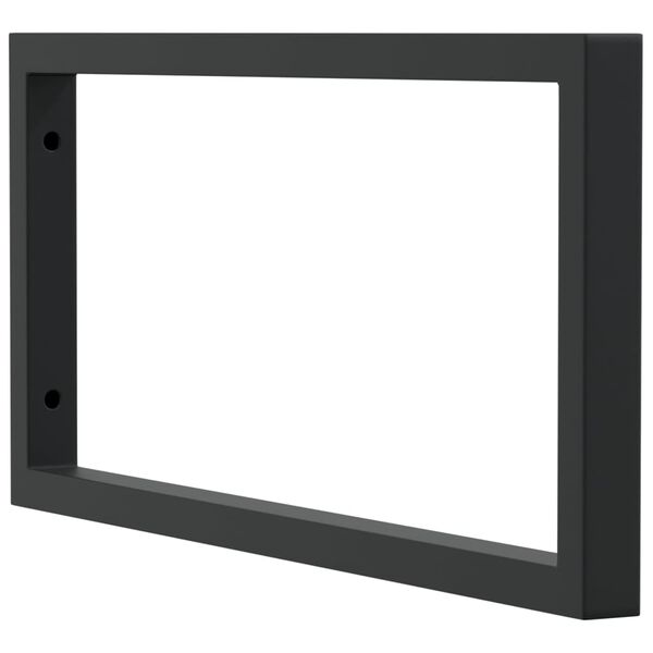 vidaXL Soportes estante de lavabo 2 uds rectangular acero negro