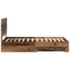 vidaXL Estructura de cama con cabecera Madera vieja 100 x 200 cm