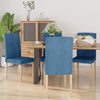 vidaXL Sillas de comedor 4 unidades tela azul