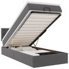 vidaXL Cama otomana colch&oacute;n cuero sint&eacute;tico gris 100x200cm