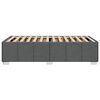 vidaXL Estructura de cama sin colch&oacute;n tela gris oscuro 90x200 cm