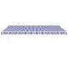 vidaXL Toldo retr&aacute;ctil autom&aacute;tico azul y blanco 5x3 m