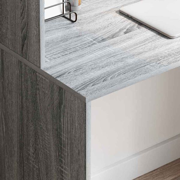 vidaXL Escritorio Gris Sonoma 102 x 50 x 124 cm Madera de ingenier&iacute;a