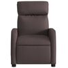 vidaXL Sill&oacute;n de masaje reclinable de tela marr&oacute;n oscuro