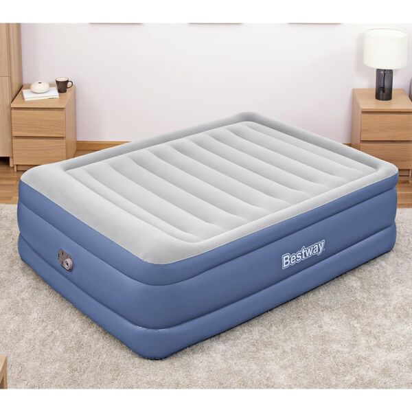 Bestway Colch&oacute;n inflable Tritech 2 personas azul gris 203x152x61 cm