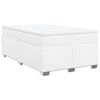 vidaXL Cama box spring con colch&oacute;n cuero sint&eacute;tico blanco 120x190 cm
