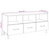vidaXL Mueble para TV madera contrachapada roble ahumado 102x35x50 cm