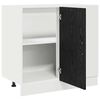 vidaXL Gabinete Base de Esquina de Cocina con puerta Roble negro