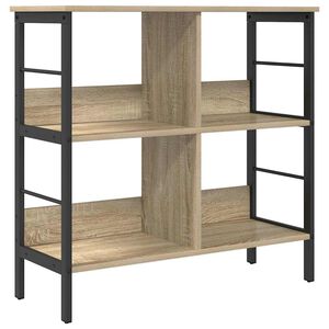 vidaXL Estante de libros 4 niveles 82 x 32 x 79 cm Roble Sonoma